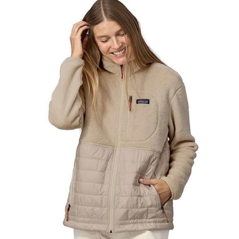 Patagonia WOMEN'S RE- TOOL HYBRID FLEECE JACKET CREAM XS